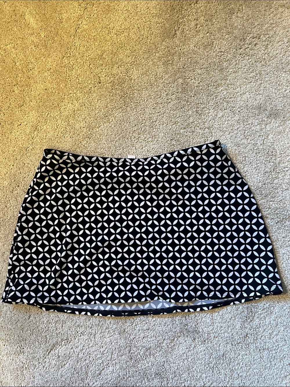 Victoria's Secret Black & White Geometric Swim Coverup Skirt